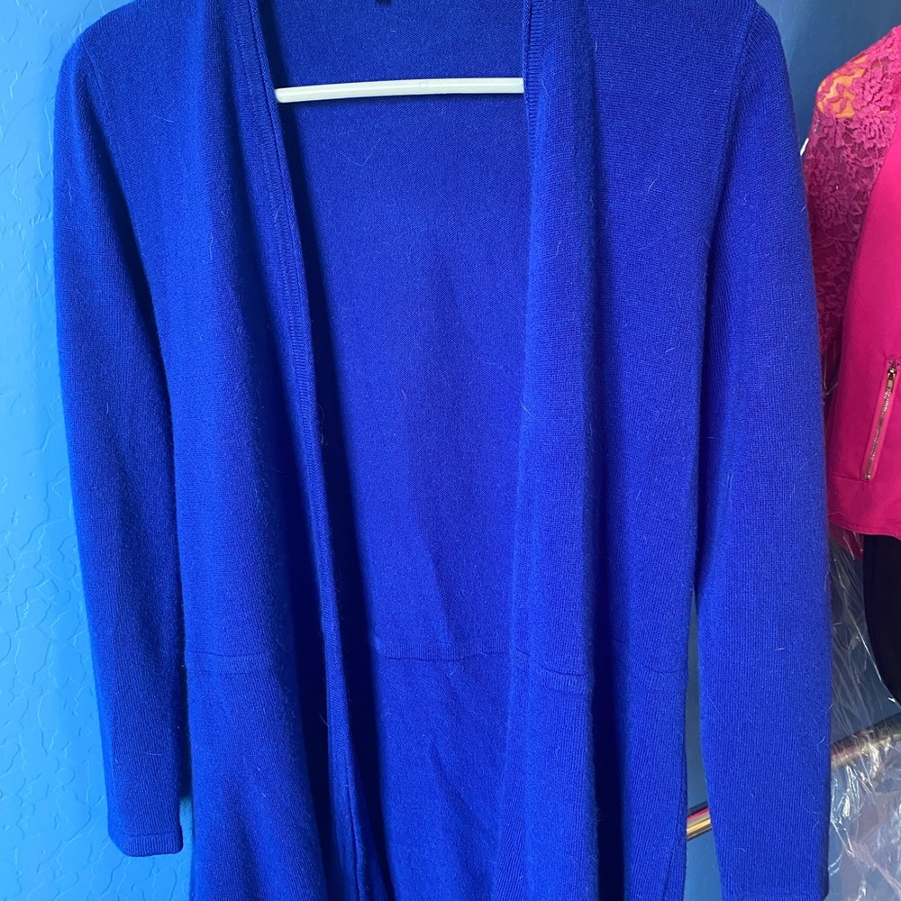 Blue cardigan